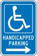 HANDICAPPED PARKING -------> (W/GRAPHIC)