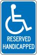 RESERVED HANDICAPPED (W/GRAPHIC)