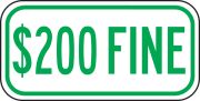 $200 FINE (GREEN)