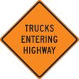 TRUCKS ENTERING HIGHWAY