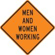 Men and women working