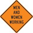 Men and women working