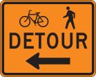 (BICYCLE / PEDESTRIAN) DETOUR (ARROW)