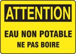 ATTENTION EAU NON POTABLE NE PAS BOIRE (FRENCH)