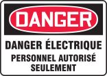 DANGER ÉLECTRIQUE PERSONNEL AUTORISÉ SEULEMENT (FRENCH)