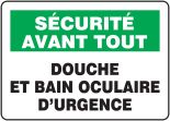 SÉCURITÉ AVANT TOUT DOUCHE ET BAIN OCULAIRE D'URGENCE (FRENCH)