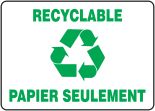 RECYCLABLE PAPIER SEULEMENT (FRENCH)