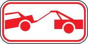 (TOW-AWAY ZONE PICTORIAL, RED)