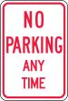 NO PARKING ANY TIME