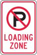 (NO PARKING SYMBOL) LOADING ZONE