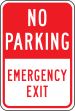 NO PARKING EMERGENCY EXIT