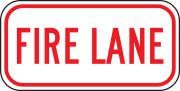 Traffic Sign, Legend: FIRE LANE