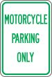 MOTORCYCLE PARKING ONLY (GREEN/WHITE)