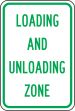 LOADING AND UNLOADING ZONE (GREEN/WHITE)