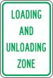 LOADING AND UNLOADING ZONE (GREEN/WHITE)
