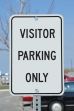 Traffic Sign, Legend: VISITOR PARKING ONLY