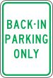BACK-IN PARKING ONLY