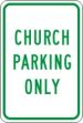 CHURCH PARKING ONLY