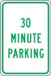 Traffic Sign, Legend: 30 MINUTE PARKING
