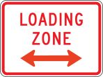 LOADING ZONE (DOUBLE ARROW)