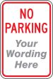 NO PARKING ___