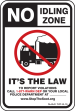 No Idling Sign - NJ