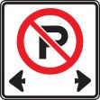 NO PARKING EITHER SIDE SYMBOL