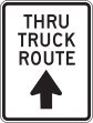 Traffic, Legend: THRU TRUCK ROUTE, UP ARROW