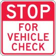 STOP FOR VEHICLE CHECK