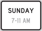 SUNDAY ___ (TIME RANGE)