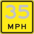 Traffic Sign, Legend: XX MPH