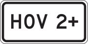 Traffic Sign, Legend: HOV 2+