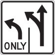 (ADVANCE INTERSECTION LANE CONTROL - DOUBLE LEFT)