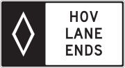 HOV LANE ENDS