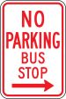 NO PARKING BUS STOP (ARROW RIGHT)