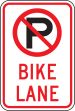 (NO PARKING SYMBOL) BIKE LANE