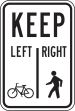 KEEP LEFT | RIGHT (BIKE, PED)