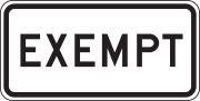 EXEMPT (PLAQUE)