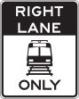 _____ LANE ONLY (TRAM / TRAIN SYMBOL)