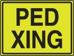 Traffic Sign, Legend: PED XING
