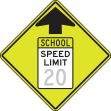 (SCHOOL SPEED ZONE AHEAD)