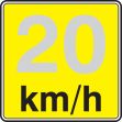 Traffic Sign, Legend: (CHOOSE YOUR NUMBER) km/h