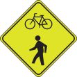 (BICYCLE AND PED WARNING)