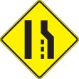 (LANE REDUCTION AHEAD - FROM RIGHT)