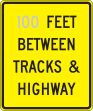 __ FEET BETWEEN TRACKS & HIGHWAY