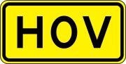 Traffic Sign, Legend: HOV