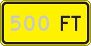 Traffic Sign, Legend: ___ FT