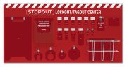 6-Padlock STOPOUT® Standard Lockout Center - Board Only