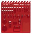 12-Padlock STOPOUT® Deluxe Lockout Centers - Board Only