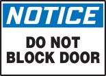 Do Not Block Door